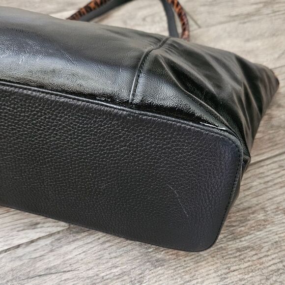 Brighton Patent Leather Leopard Print Tote Bag - Picture 7 of 16